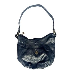 Capezio Vintage Navy Faux Leather Hobo Shoulder Bag